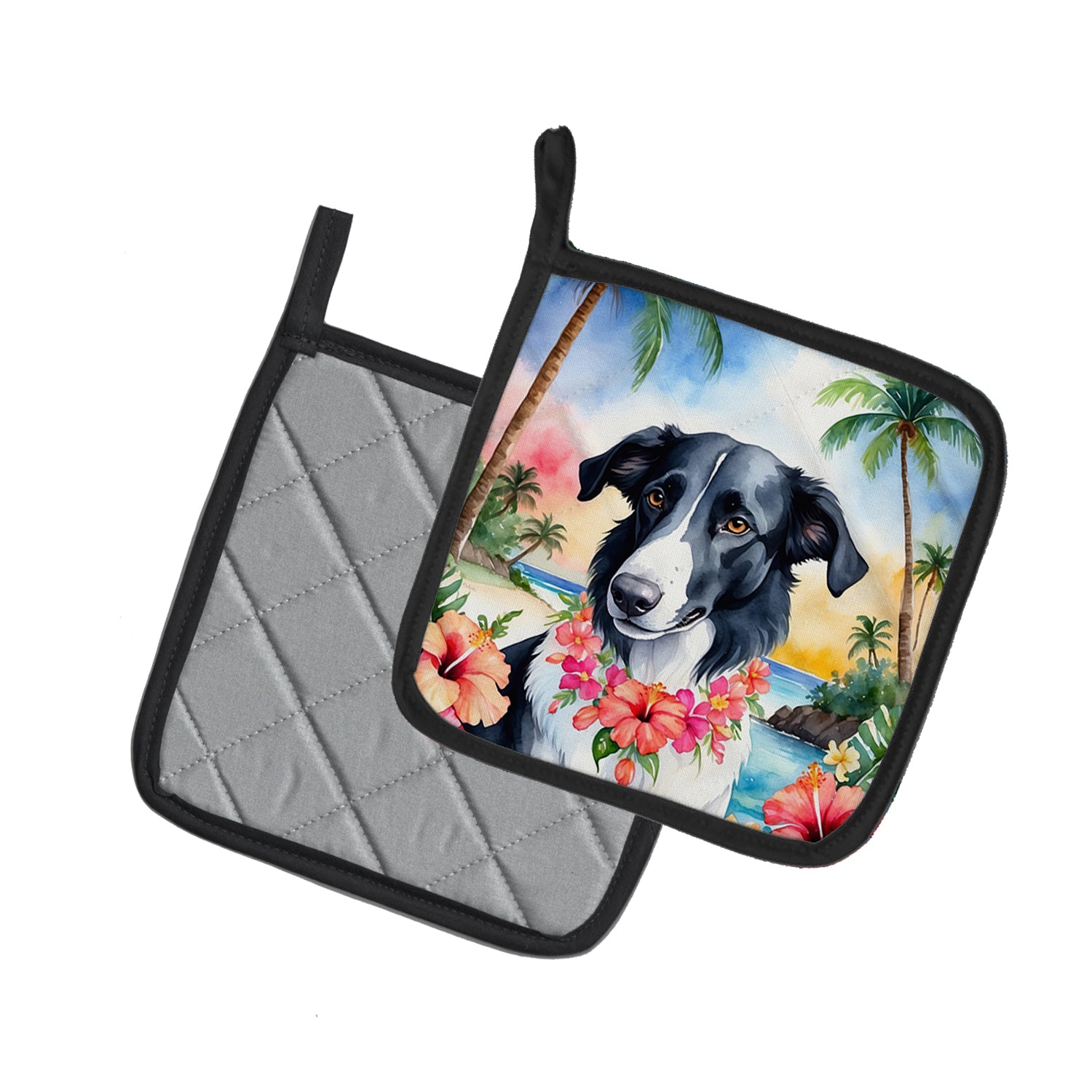 Buy this Borzoi Luau Pair of Pot Holders