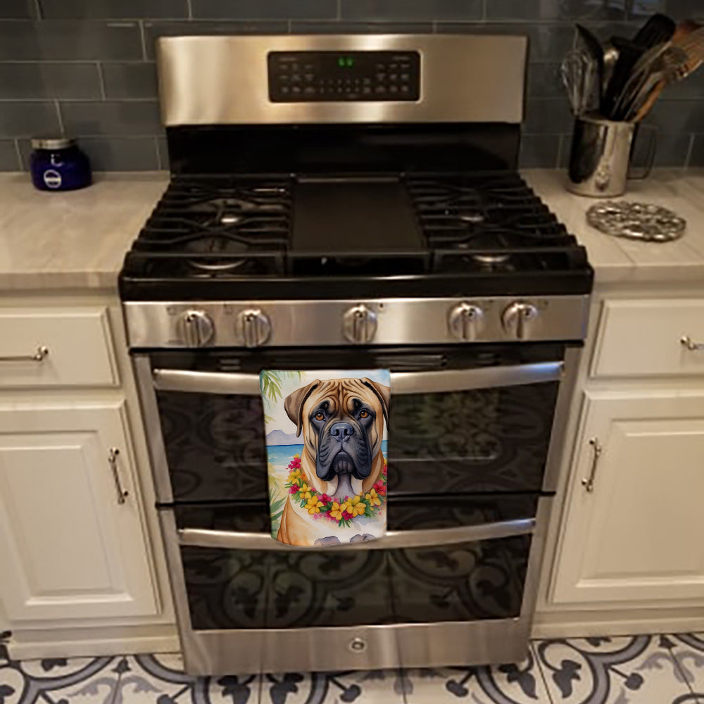 Bullmastiff Luau Kitchen Towel