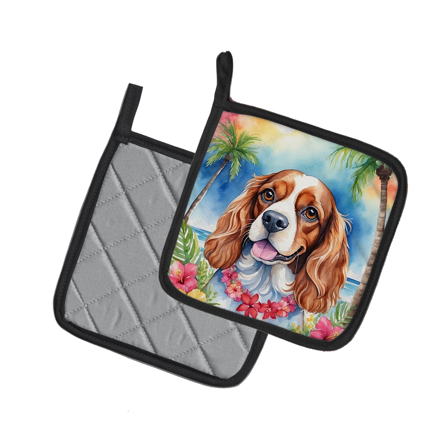 Buy this Cavalier Spaniel Luau Pair of Pot Holders