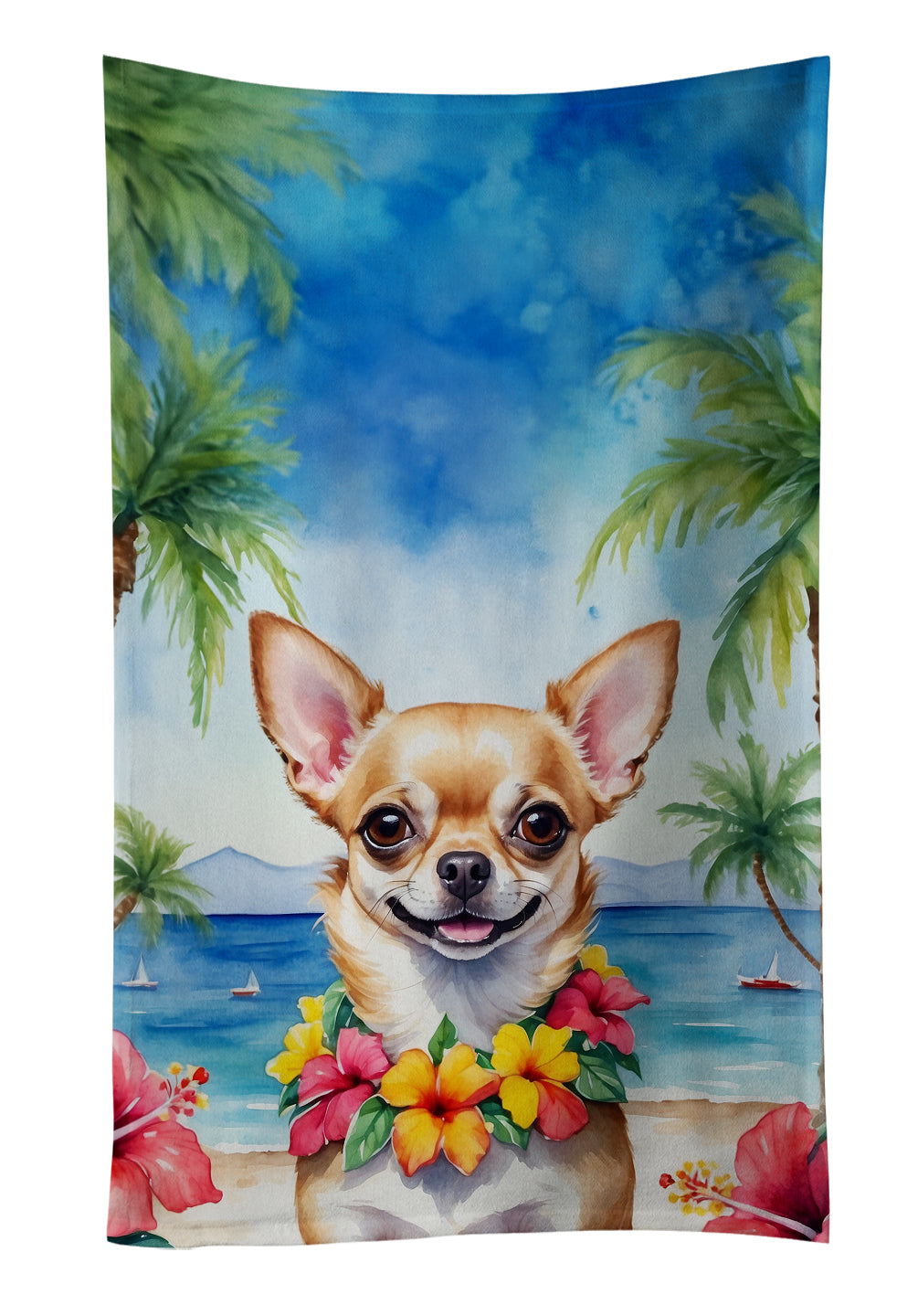 Buy this Chihuahua Luau Kitchen Towel