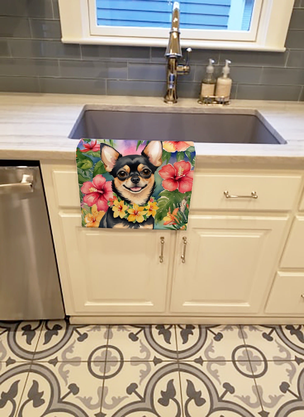 Buy this Chihuahua Luau Kitchen Towel