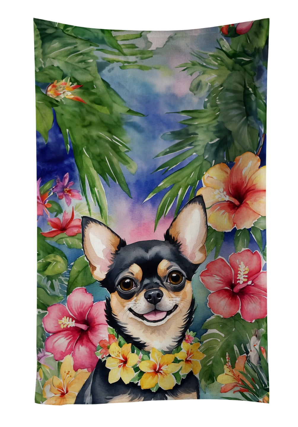 Buy this Chihuahua Luau Kitchen Towel