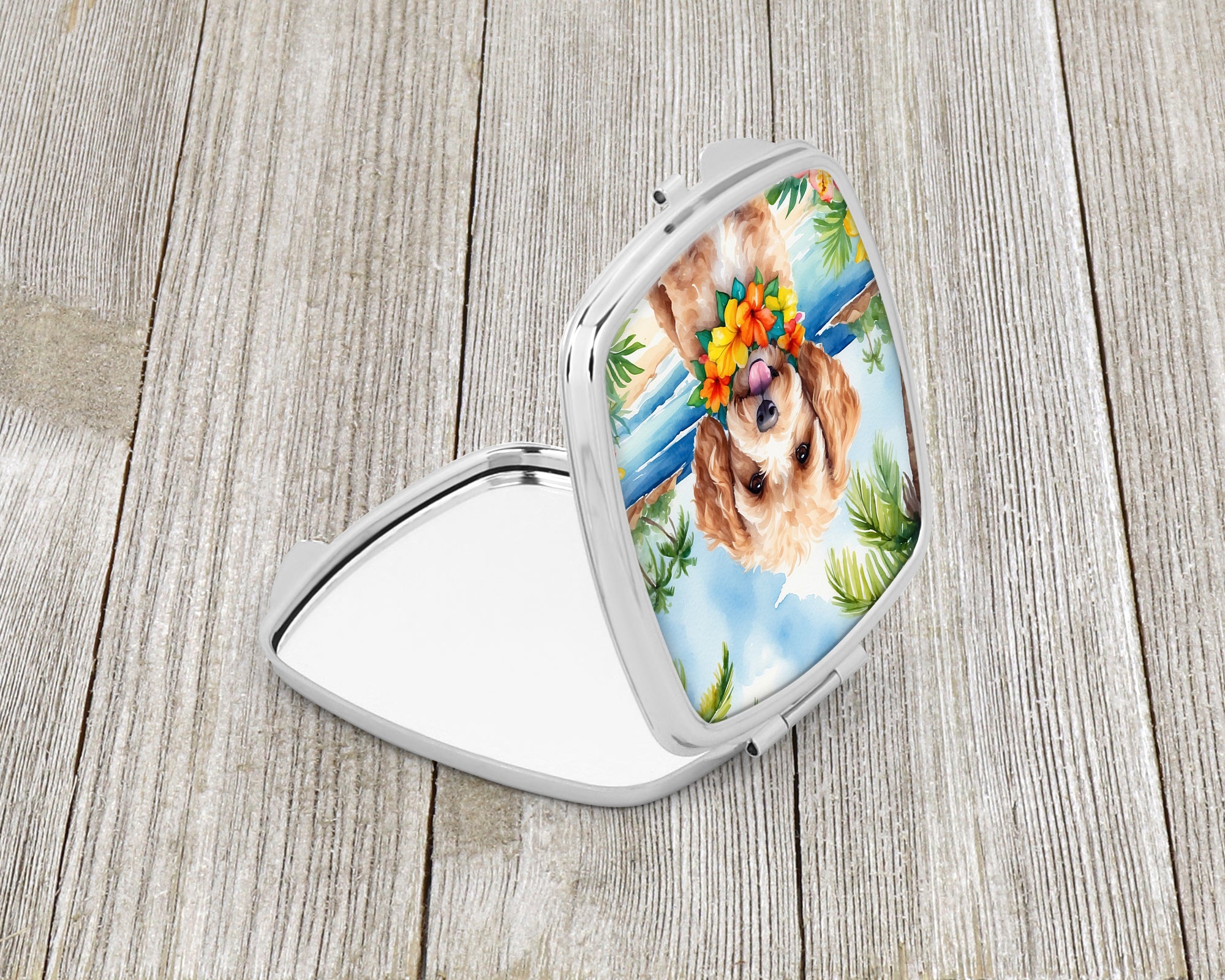 Cockapoo Luau Compact Mirror