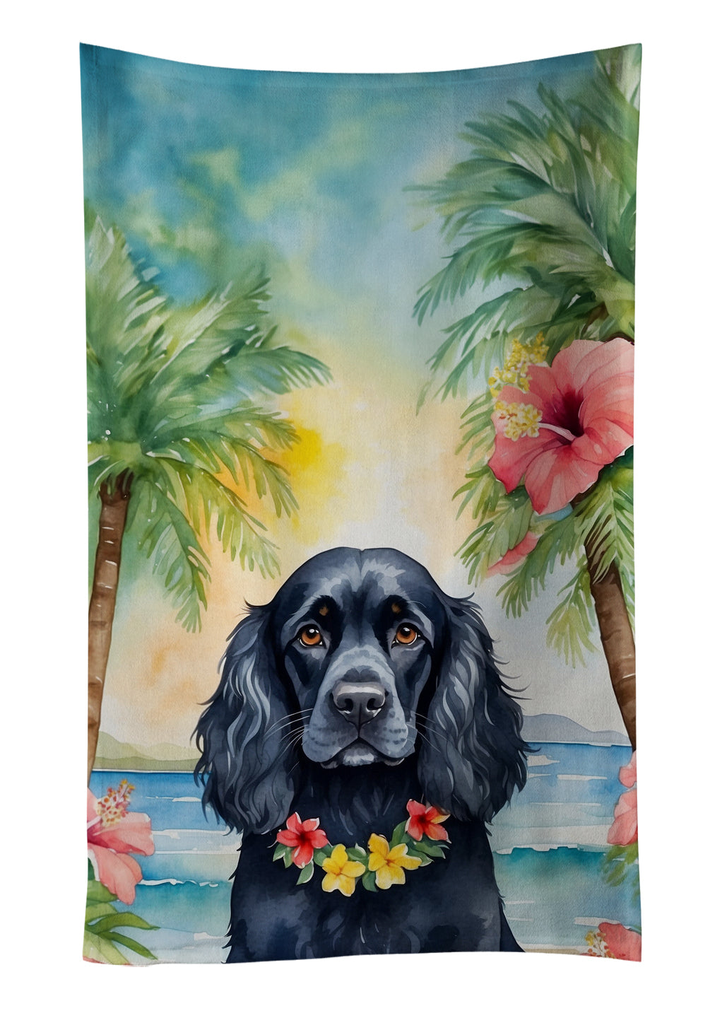 Buy this Cocker Spaniel Luau Kitchen Towel