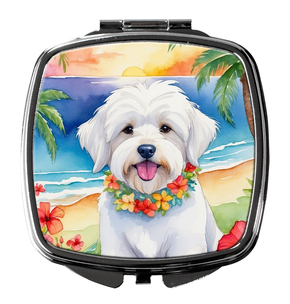 Buy this Coton de Tulear Luau Compact Mirror