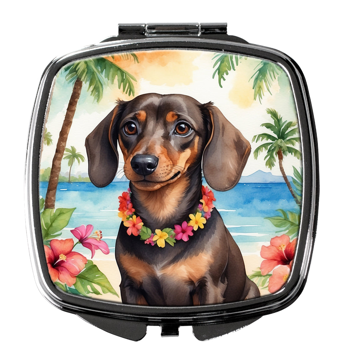 Buy this Dachshund Luau Compact Mirror