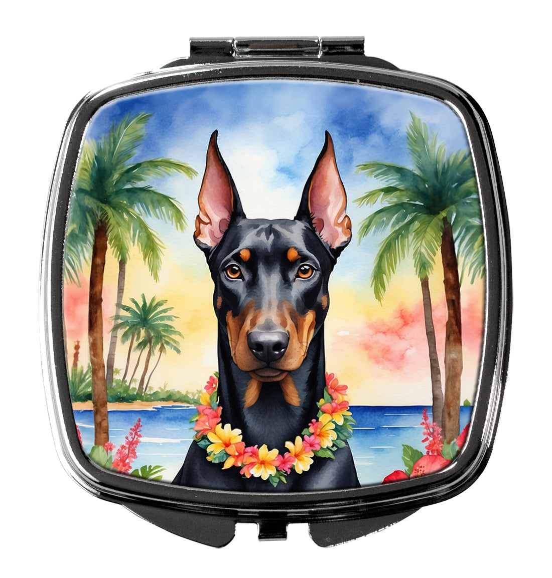 Buy this Doberman Pinscher Luau Compact Mirror