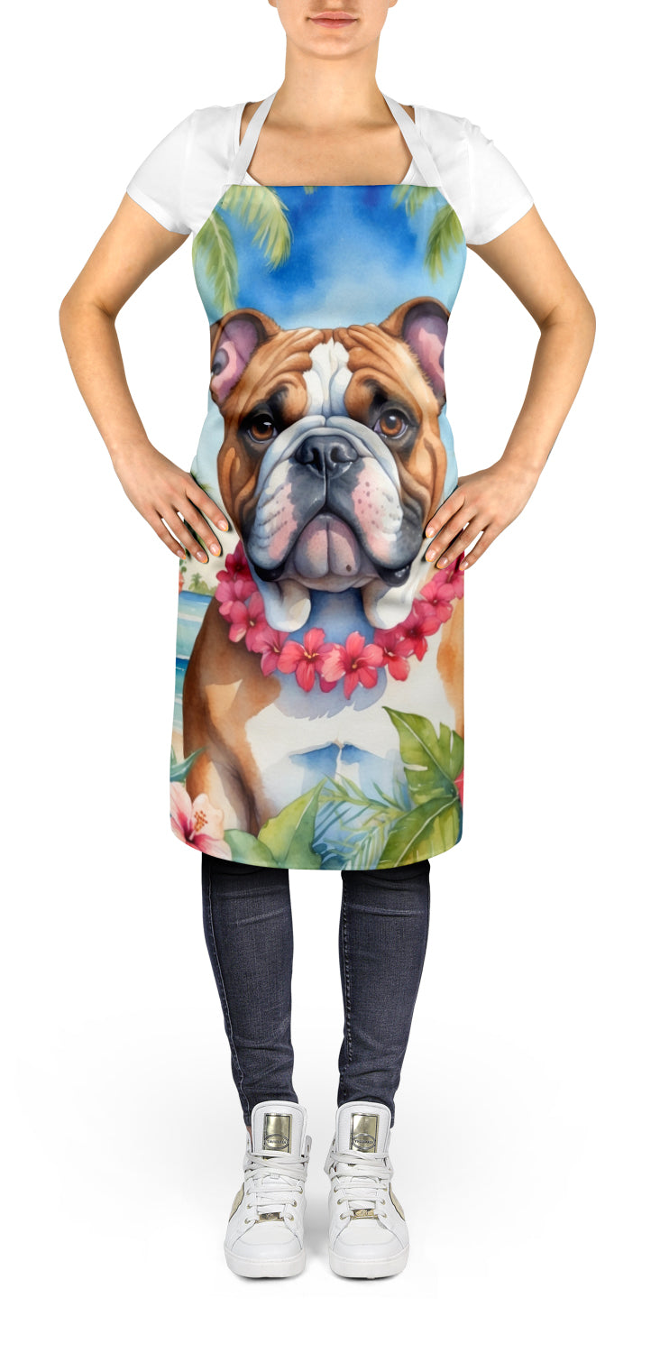 English Bulldog Luau Apron