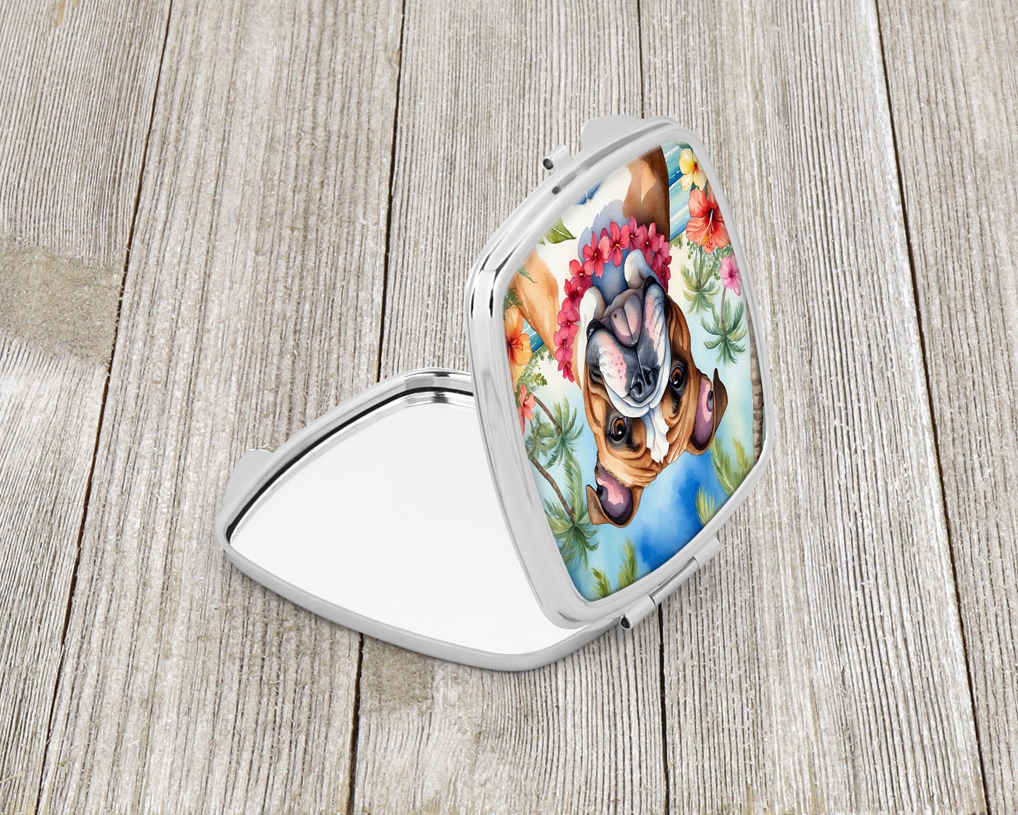 English Bulldog Luau Compact Mirror