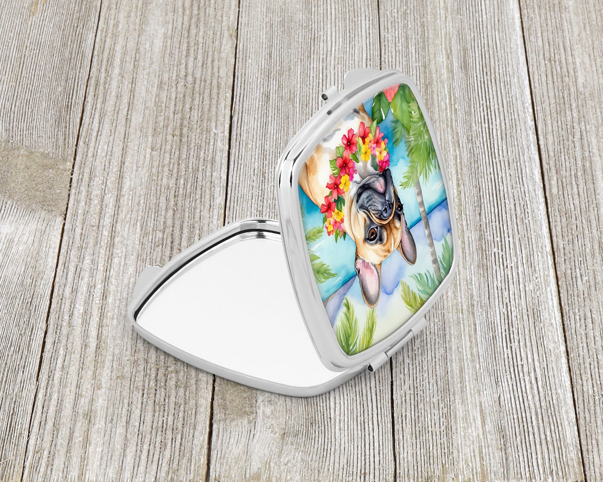 Buy this French Bulldog Luau Compact Mirror