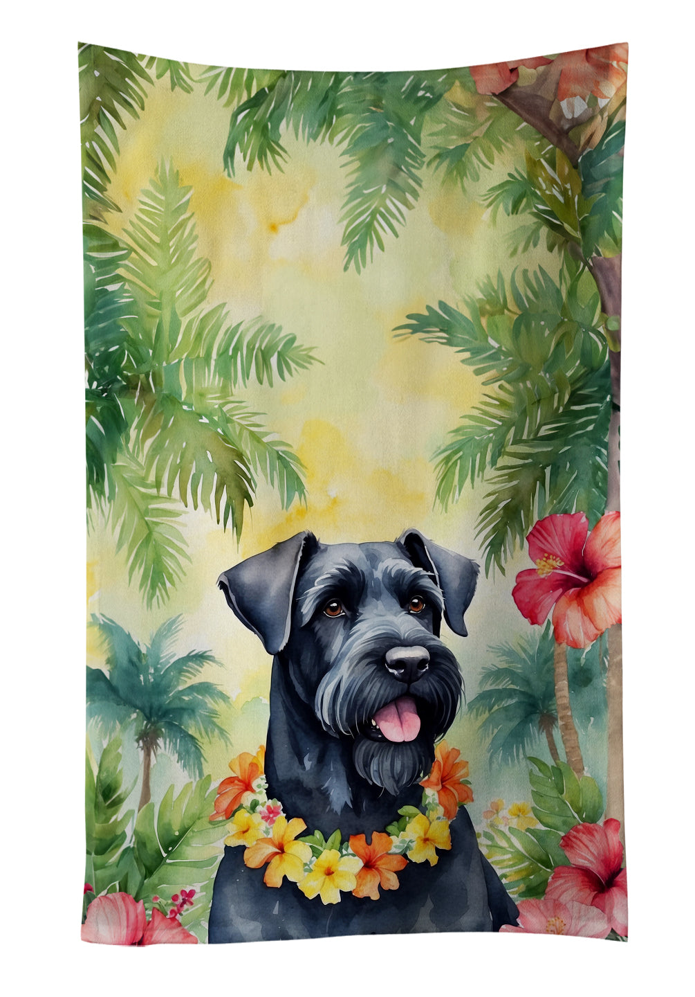 Buy this Giant Schnauzer Luau Kitchen Towel