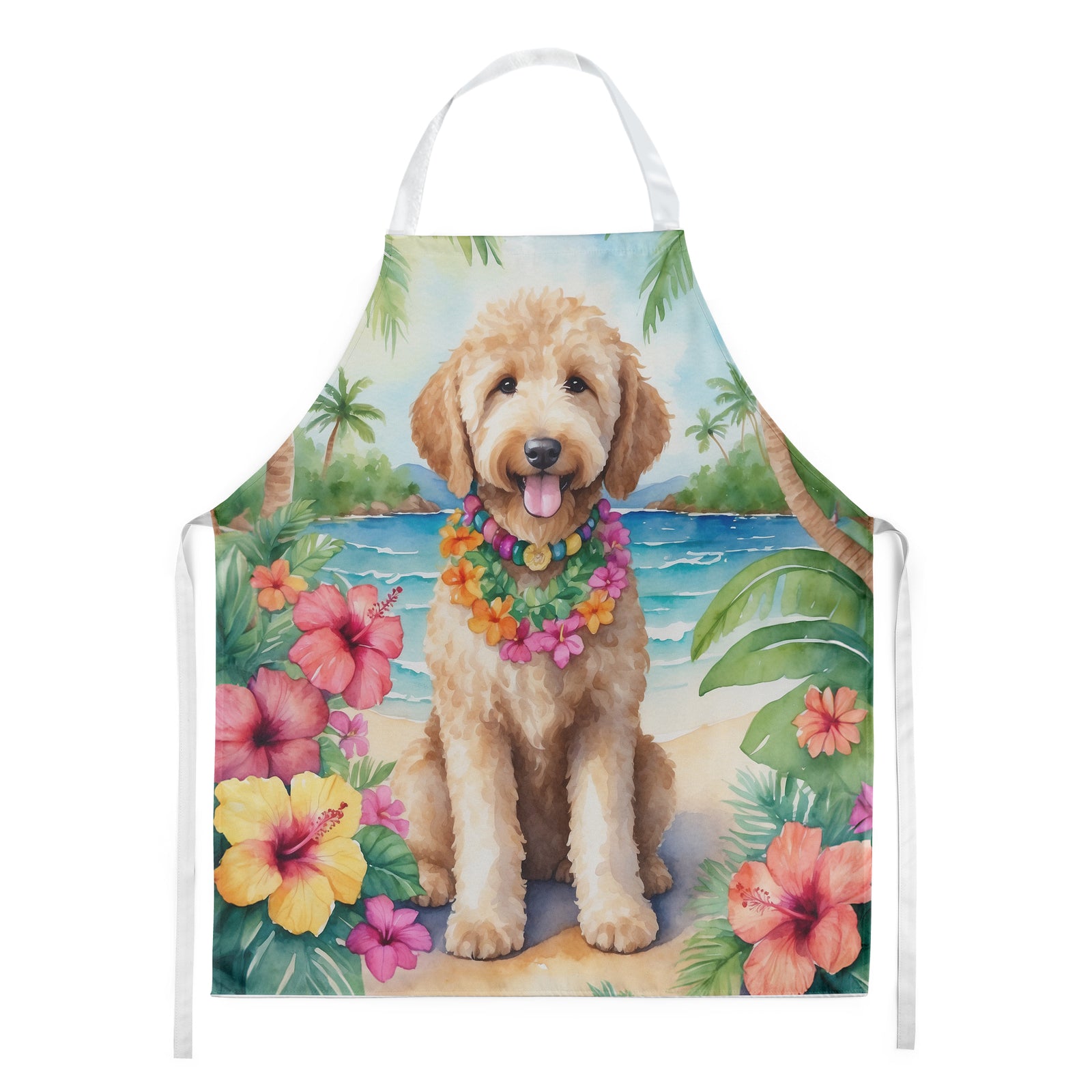 Buy this Goldendoodle Luau Apron