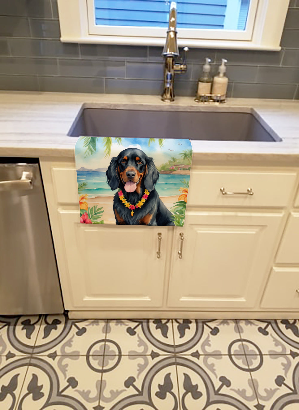 Buy this Gordon Setter Luau Kitchen Towel