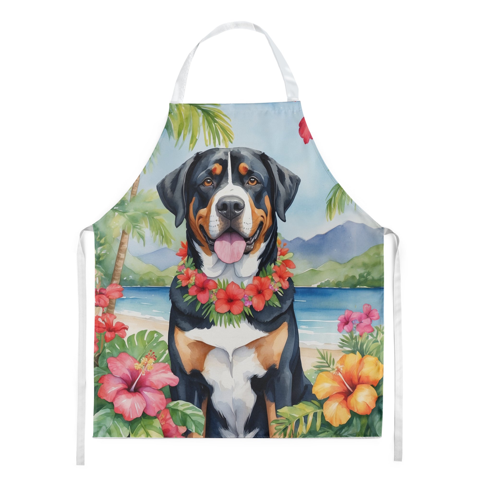 Buy this Greater Swiss Mountain Dog Luau Apron