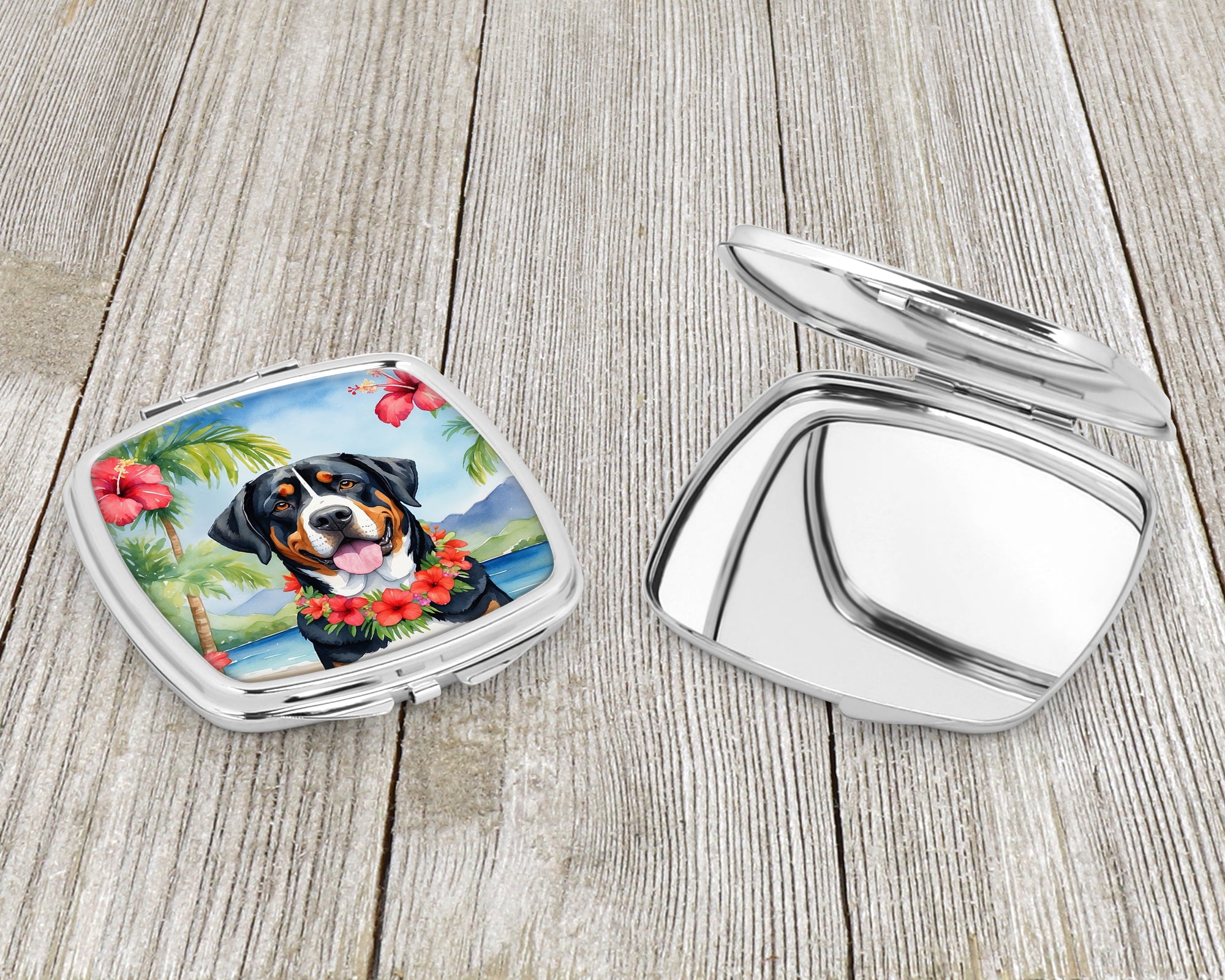 Greater Swiss Mountain Dog Luau Compact Mirror