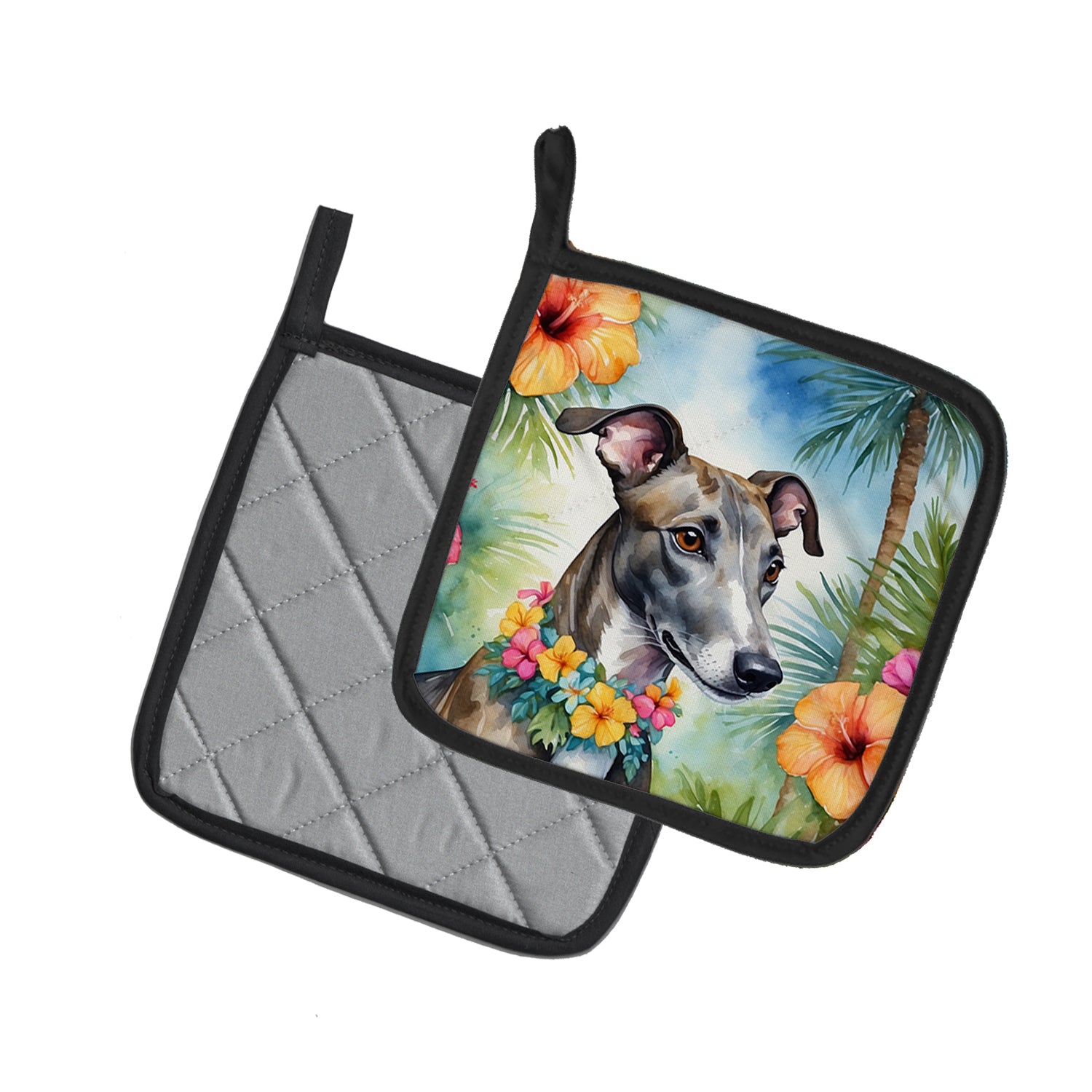 Buy this Greyhound Luau Pair of Pot Holders