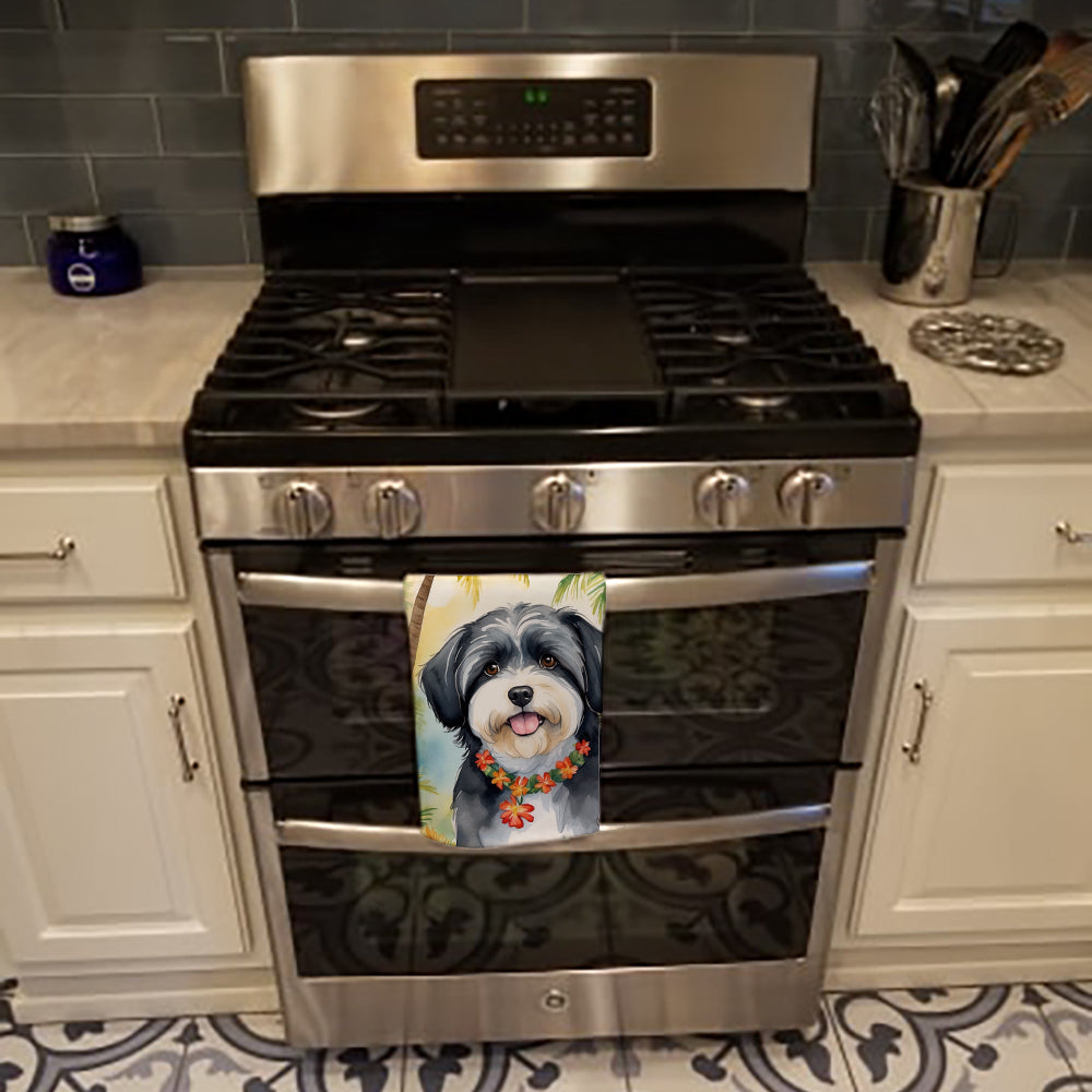 Havanese Luau Kitchen Towel