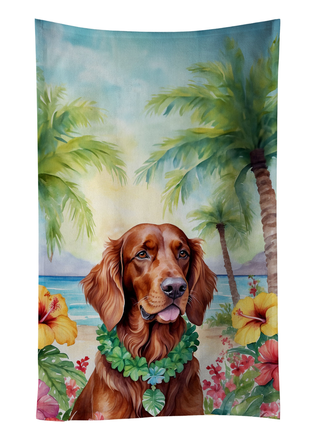 Buy this Irish Setter Luau Kitchen Towel