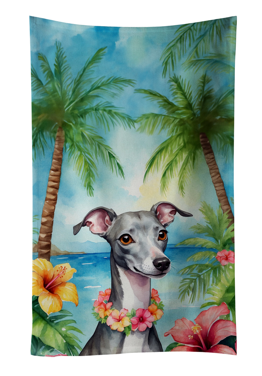 Buy this Italian Greyhound Luau Kitchen Towel