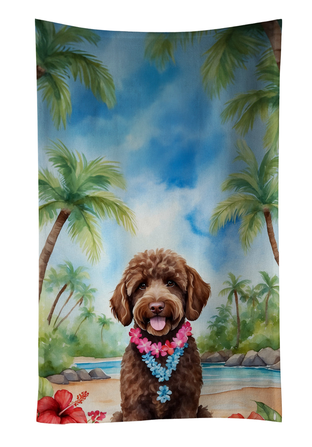 Buy this Labradoodle Luau Kitchen Towel