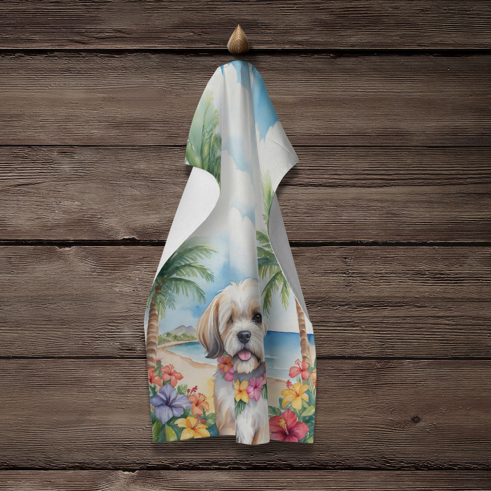 Lhasa Apso Luau Kitchen Towel