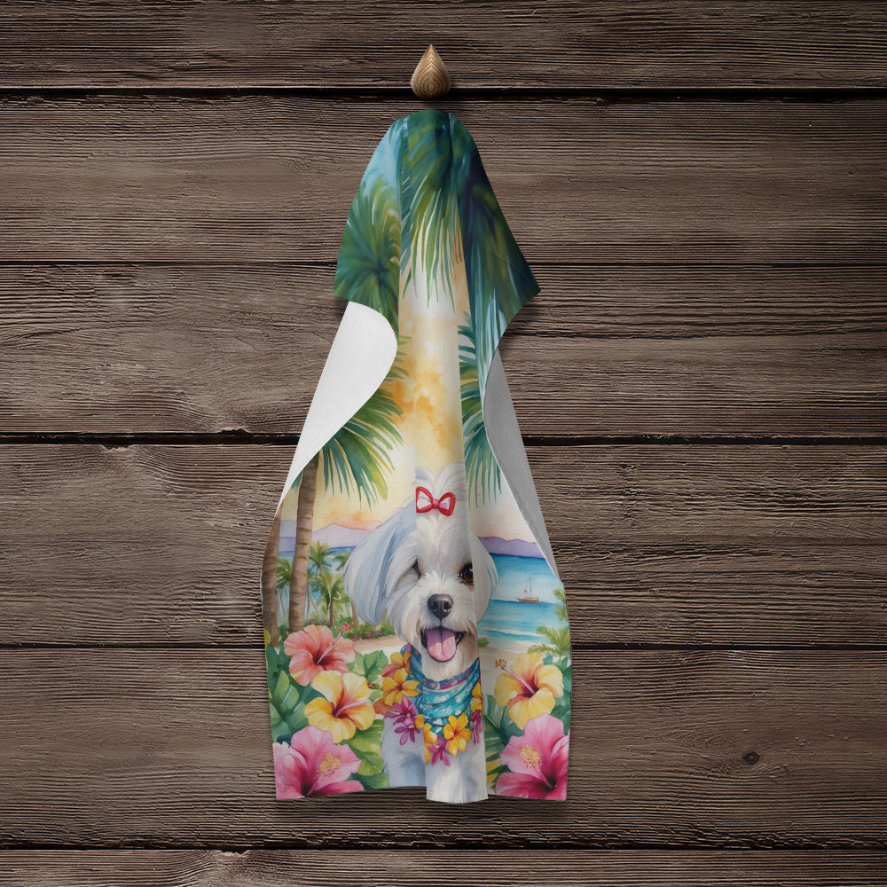 Maltese Luau Kitchen Towel