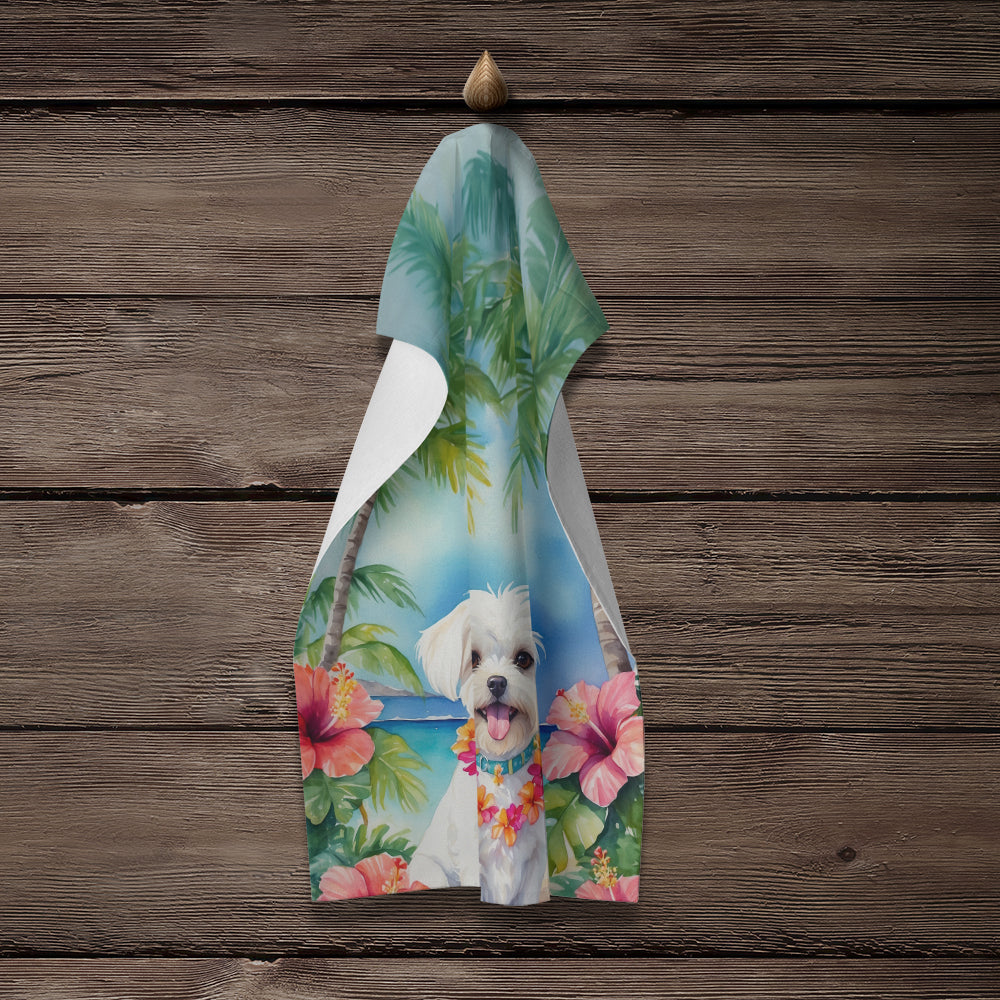 Maltese Luau Kitchen Towel