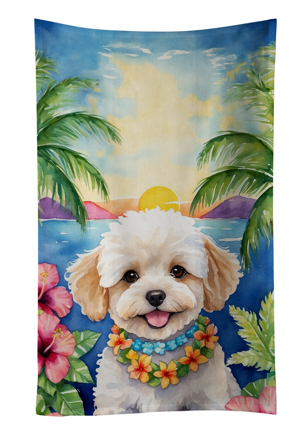 Buy this Maltipoo Luau Kitchen Towel