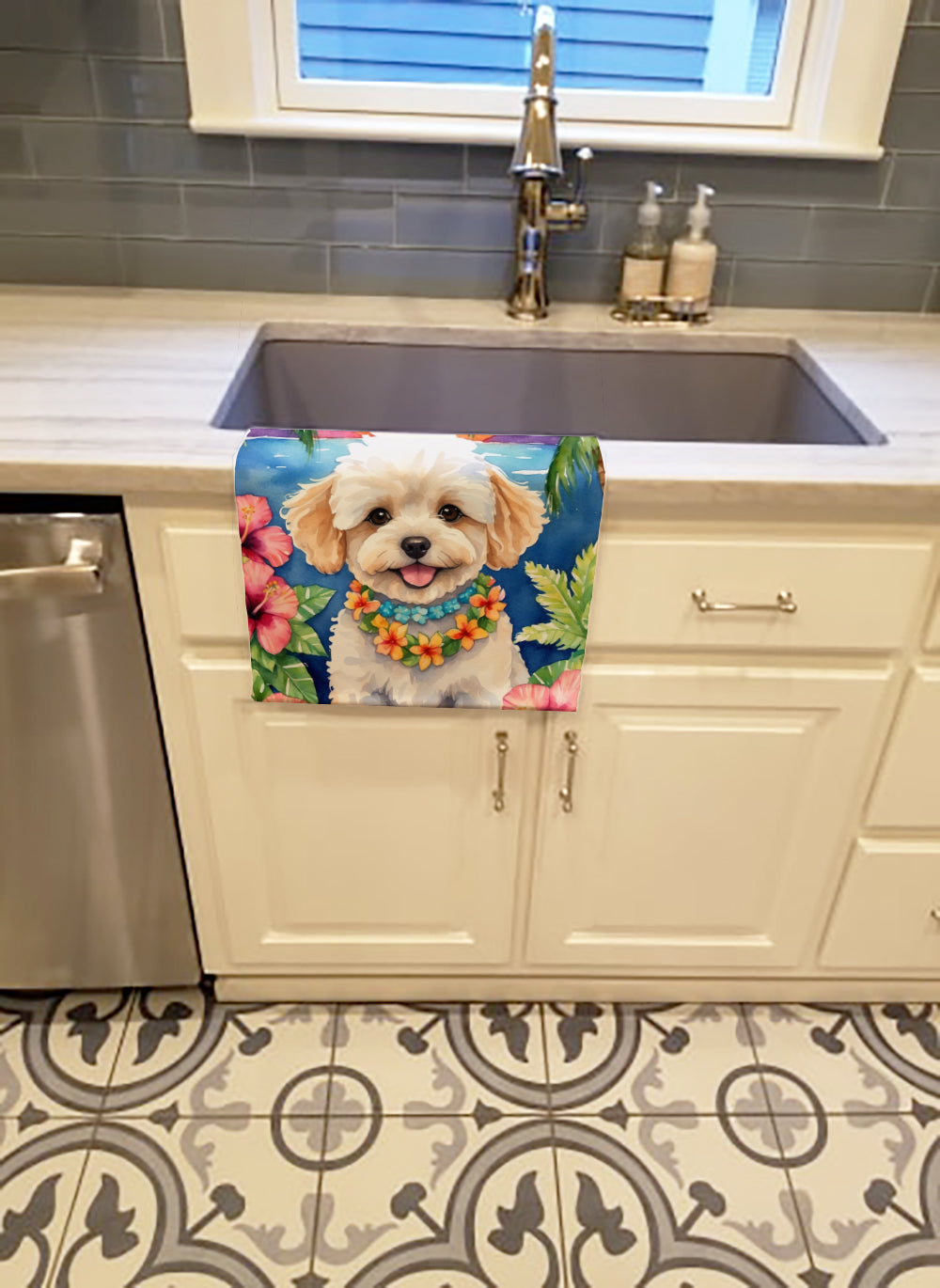 Buy this Maltipoo Luau Kitchen Towel