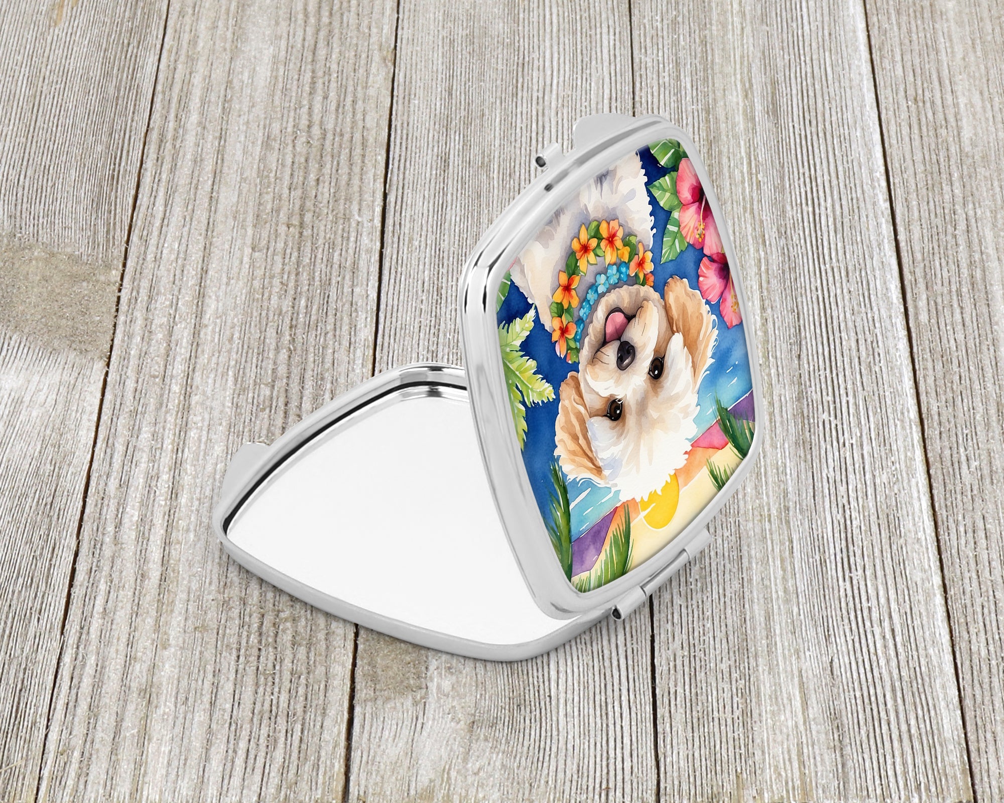 Buy this Maltipoo Luau Compact Mirror