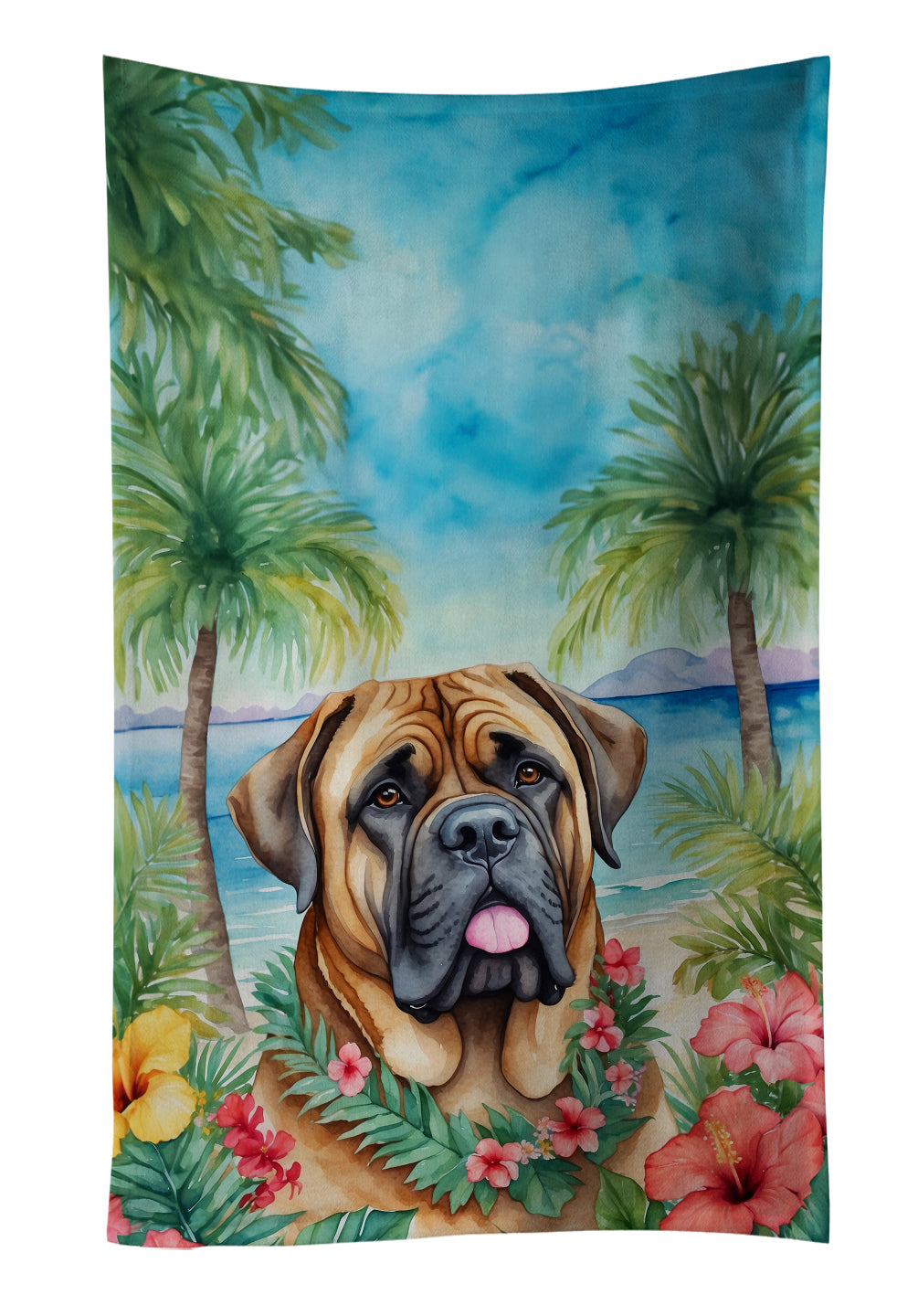 Buy this Mastiff Luau Kitchen Towel