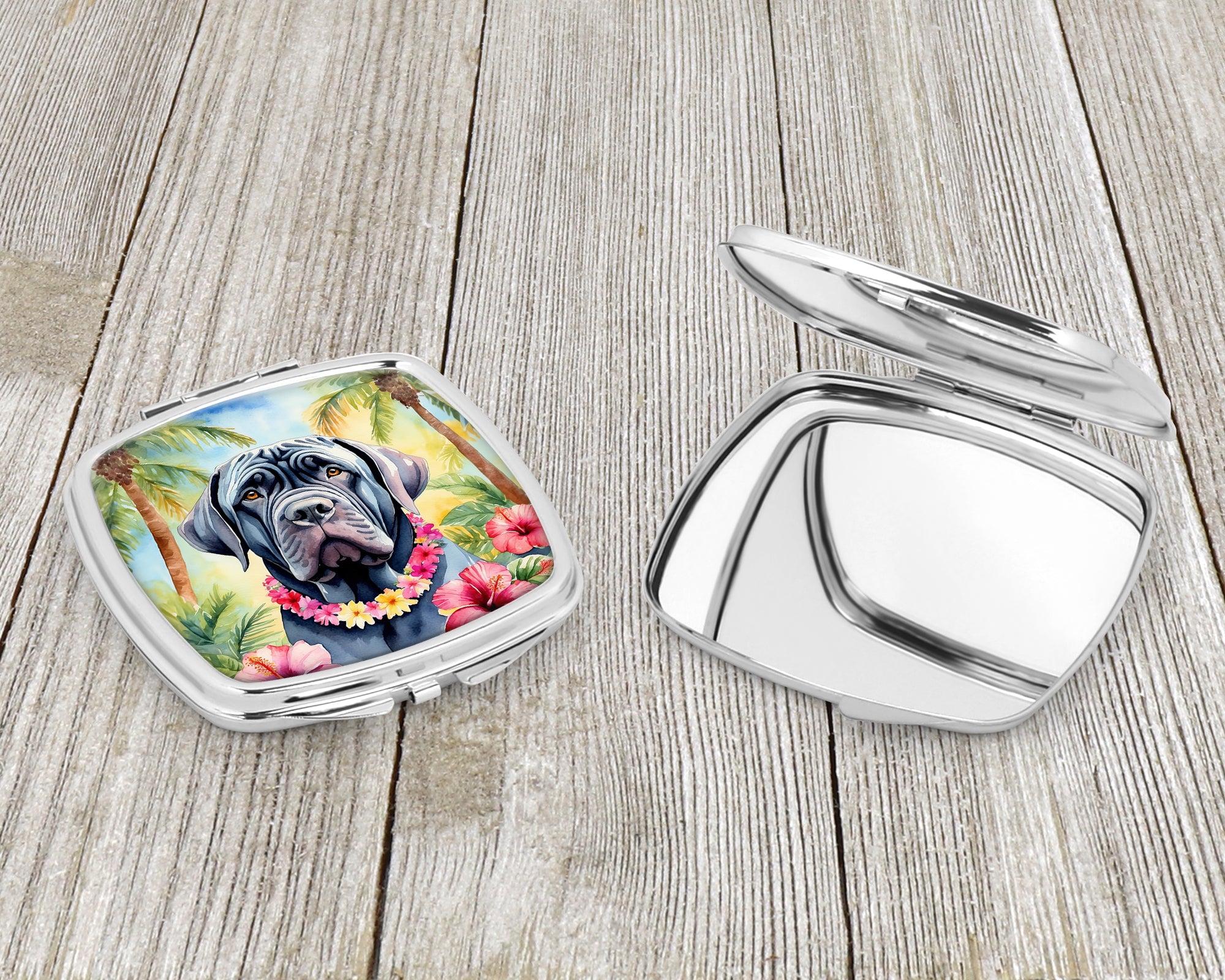 Neapolitan Mastiff Luau Compact Mirror