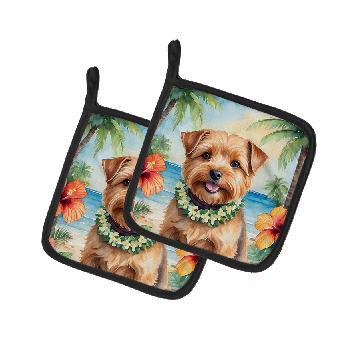 Buy this Norfolk Terrier Luau Pair of Pot Holders