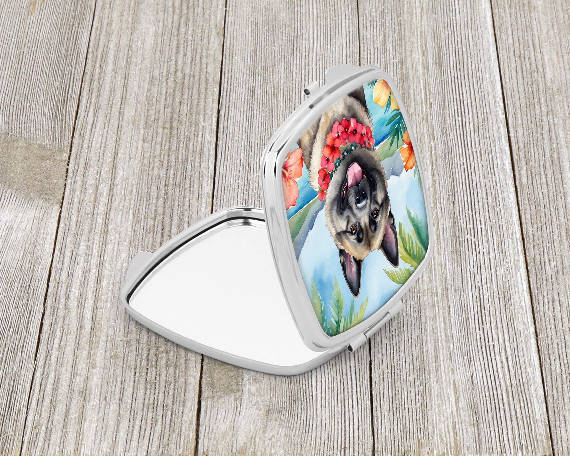 Norwegian Elkhound Luau Compact Mirror