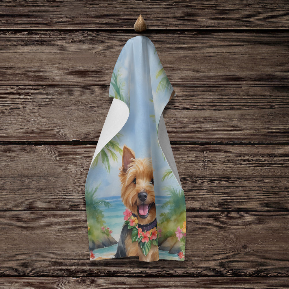 Norwich Terrier Luau Kitchen Towel