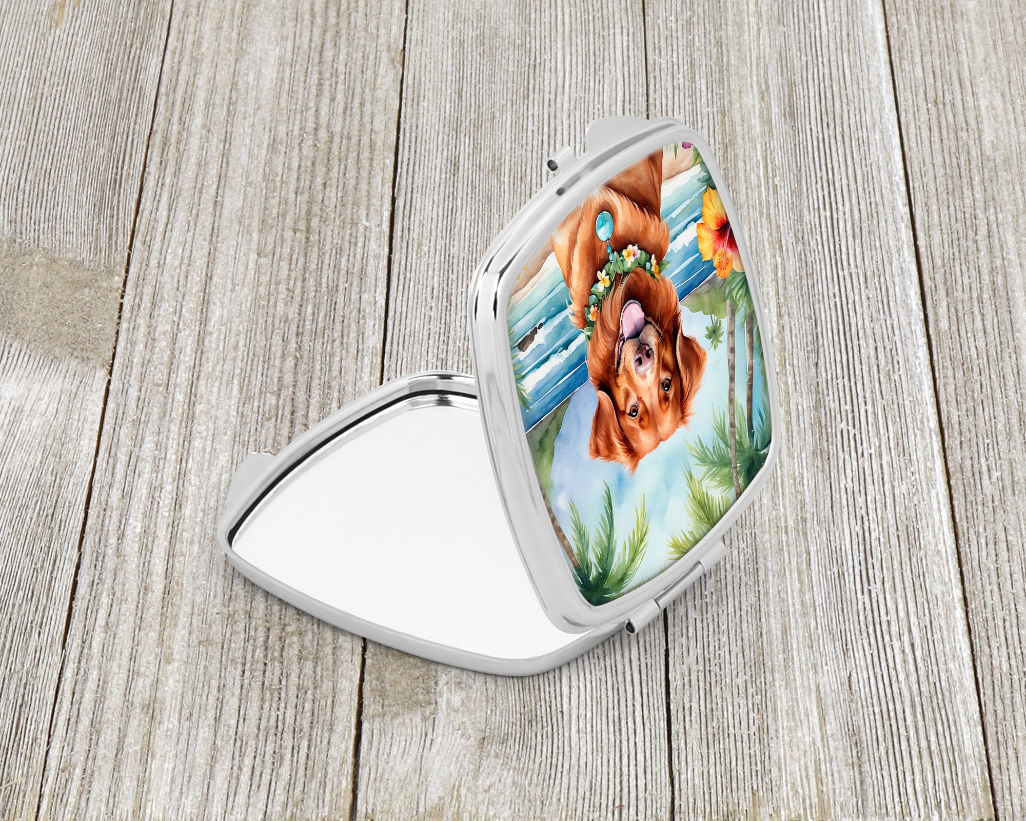 Buy this Nova Scotia Duck Tolling Retriever Luau Compact Mirror