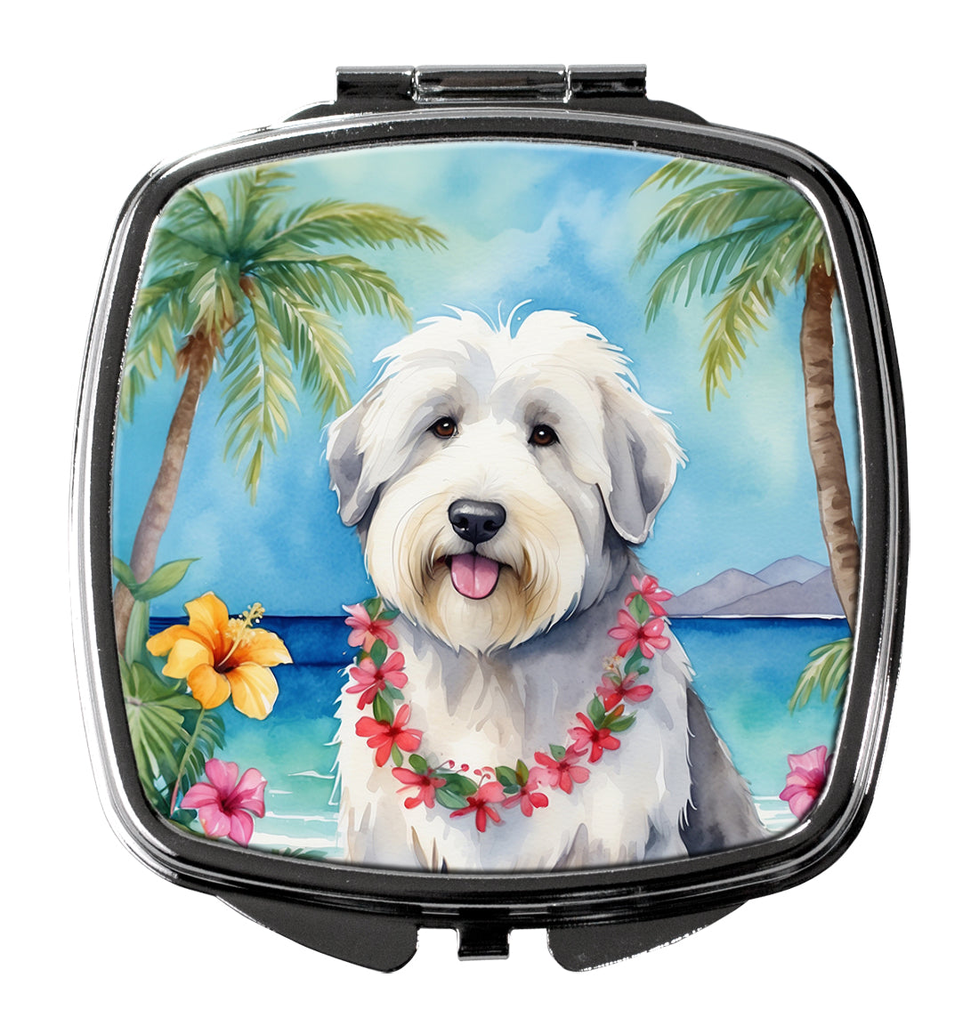 Buy this Old English Sheepdog Luau Compact Mirror