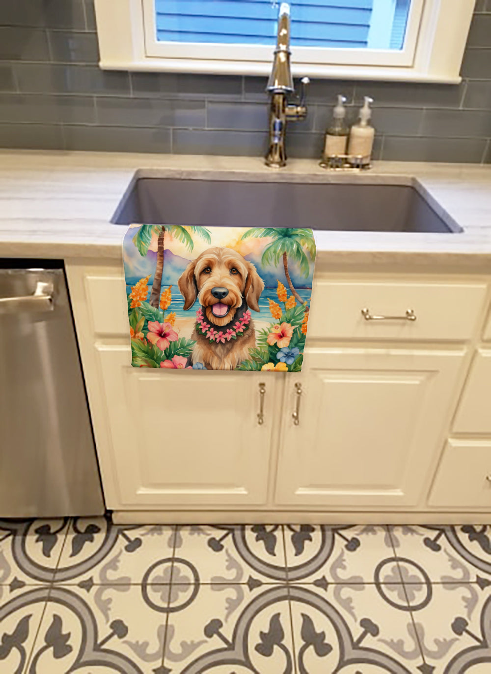 Otterhound Luau Kitchen Towel
