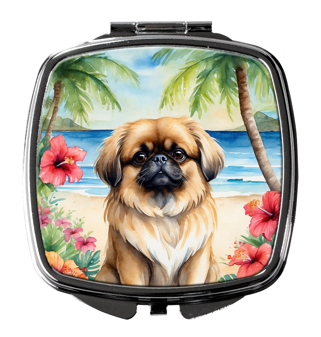 Buy this Pekingese Luau Compact Mirror