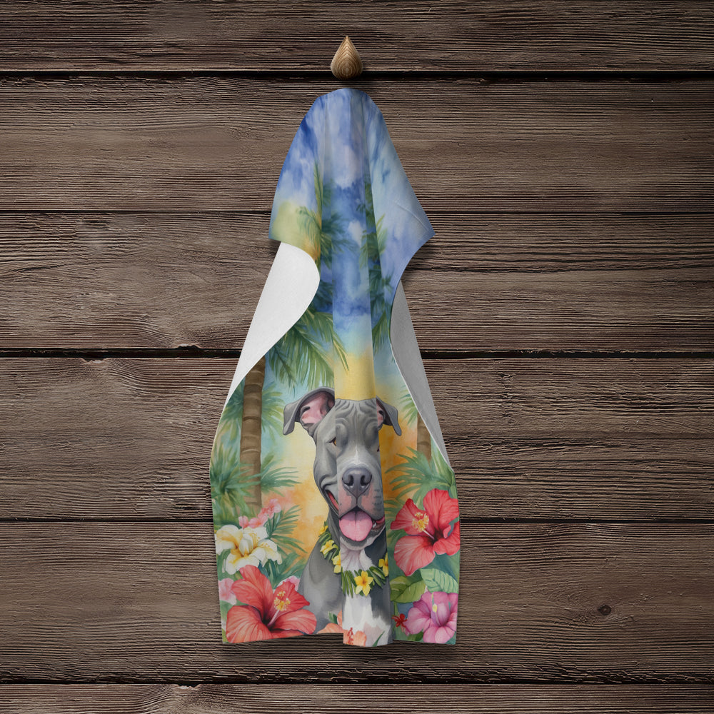 Pit Bull Terrier Luau Kitchen Towel