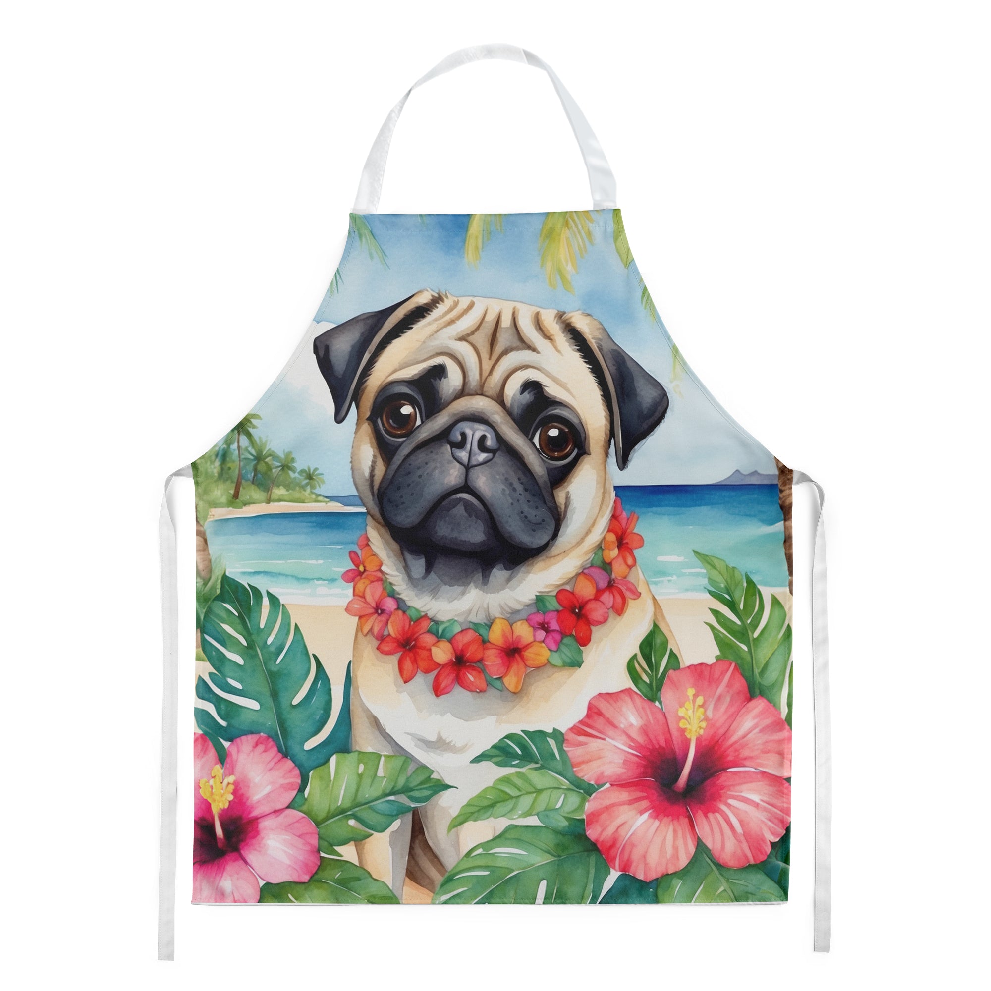 Buy this Pug Luau Apron