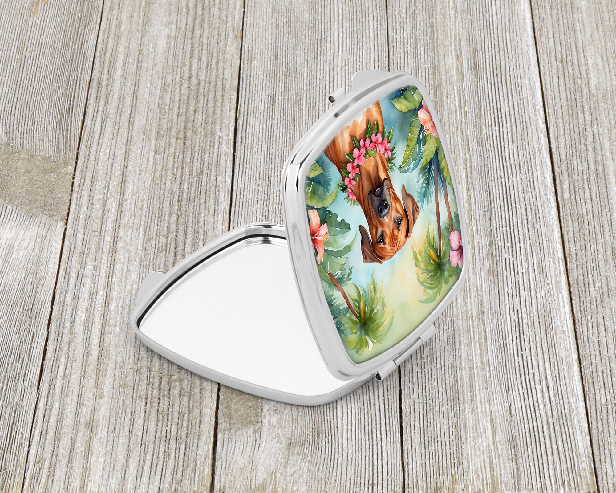 Rhodesian Ridgeback Luau Compact Mirror