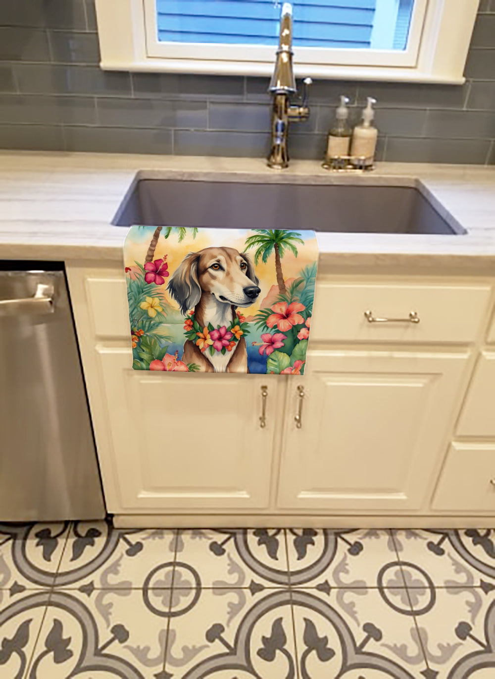 Buy this Saluki Luau Kitchen Towel