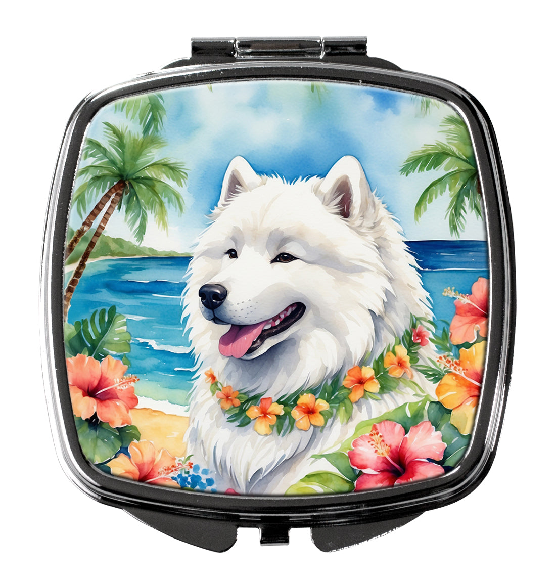 Buy this Samoyed Luau Compact Mirror