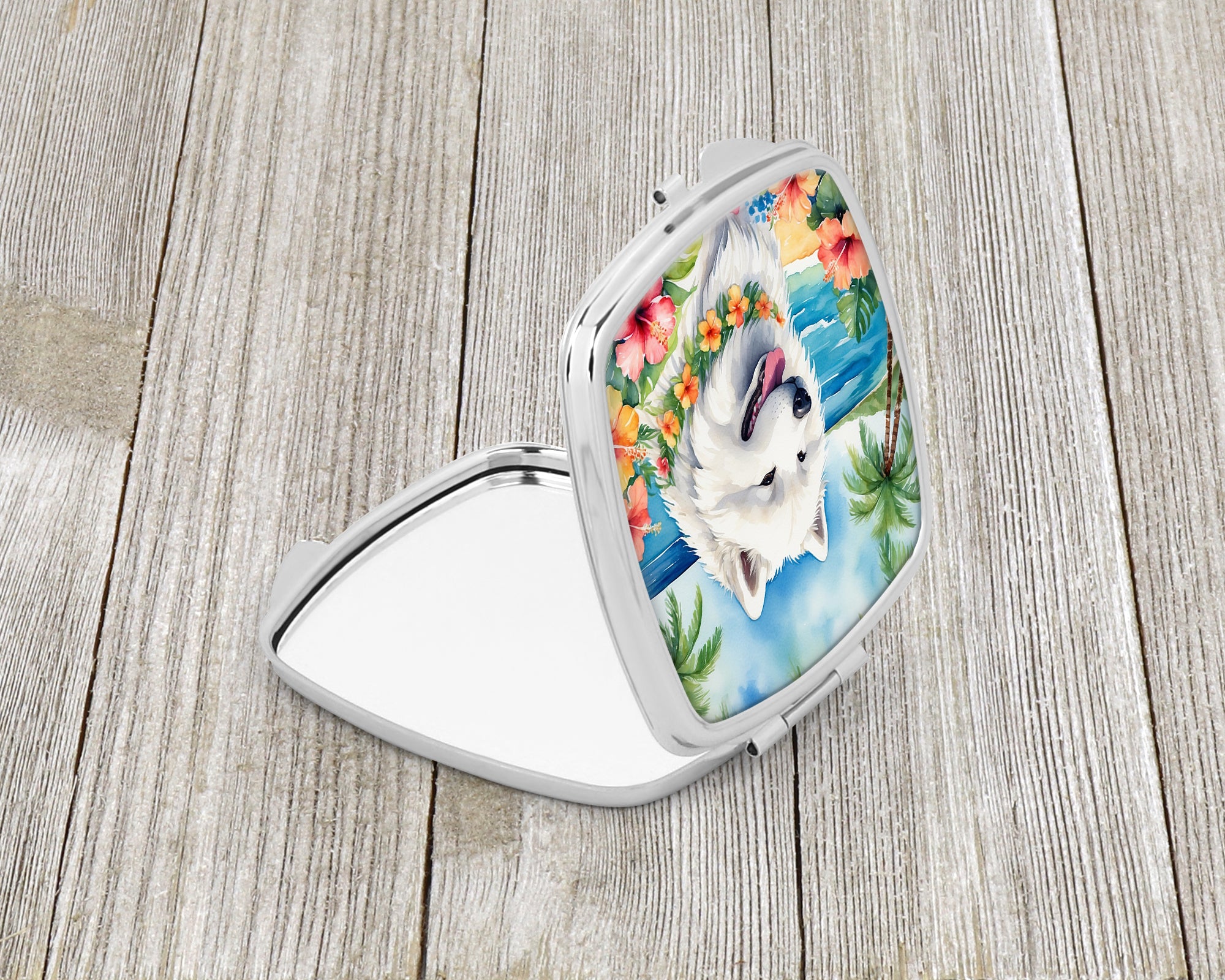 Buy this Samoyed Luau Compact Mirror