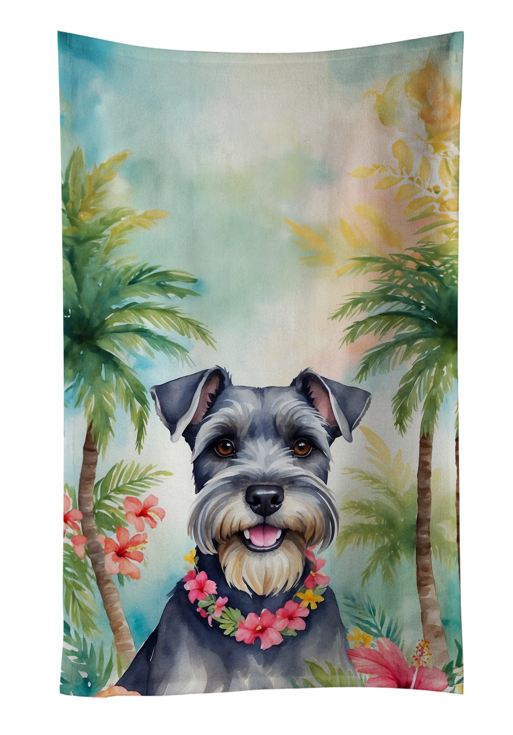 Buy this Schnauzer Luau Kitchen Towel