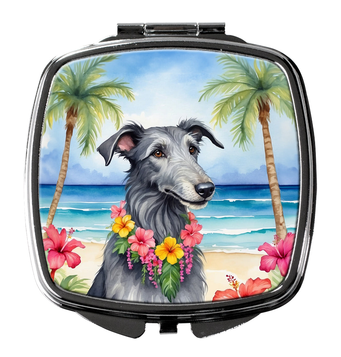 Buy this Scottish Deerhound Luau Compact Mirror