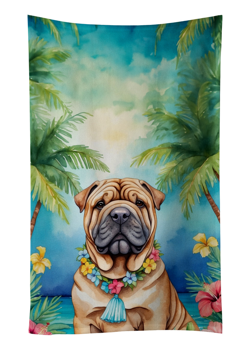 Buy this Shar Pei Luau Kitchen Towel