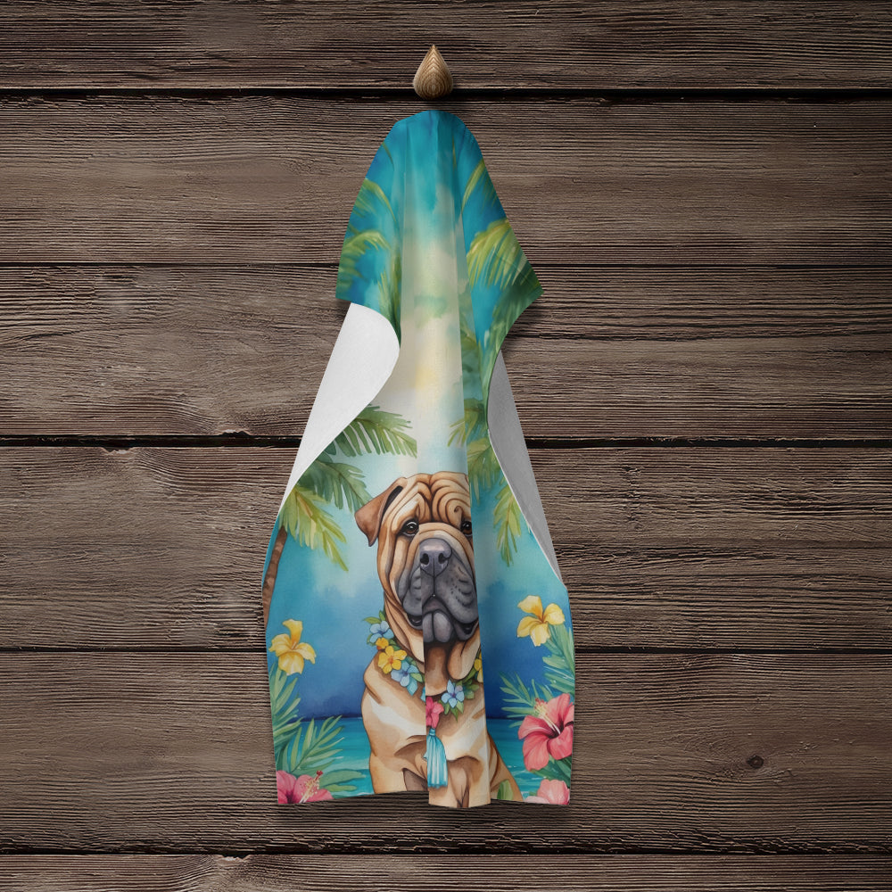 Shar Pei Luau Kitchen Towel