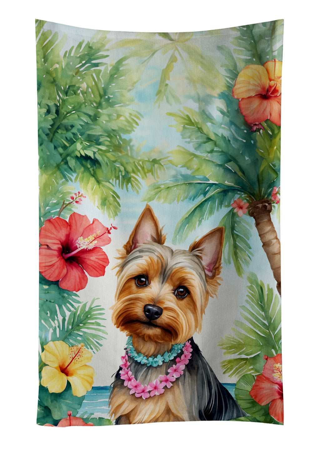 Buy this Silky Terrier Luau Kitchen Towel